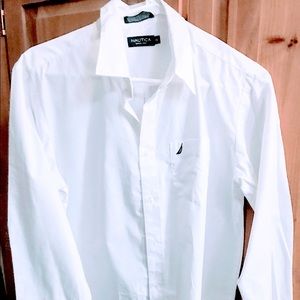 Kids White Nautica button-down shirt Size 18